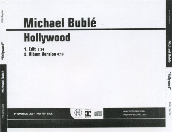 Michael Bublé : Hollywood (CD, Single, Promo)