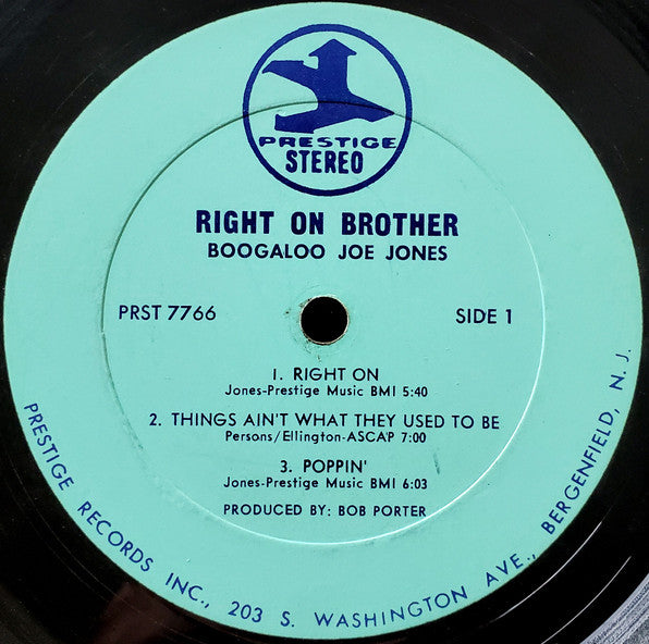 Boogaloo Joe Jones* : Right On Brother (LP, Album)