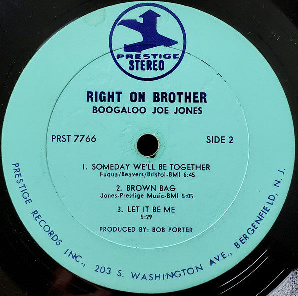 Boogaloo Joe Jones* : Right On Brother (LP, Album)