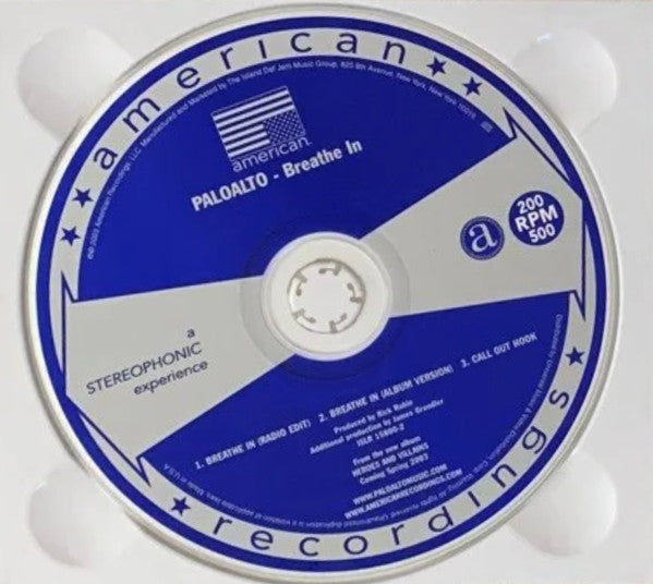 Paloalto : Breathe In (CD, Single, Promo)