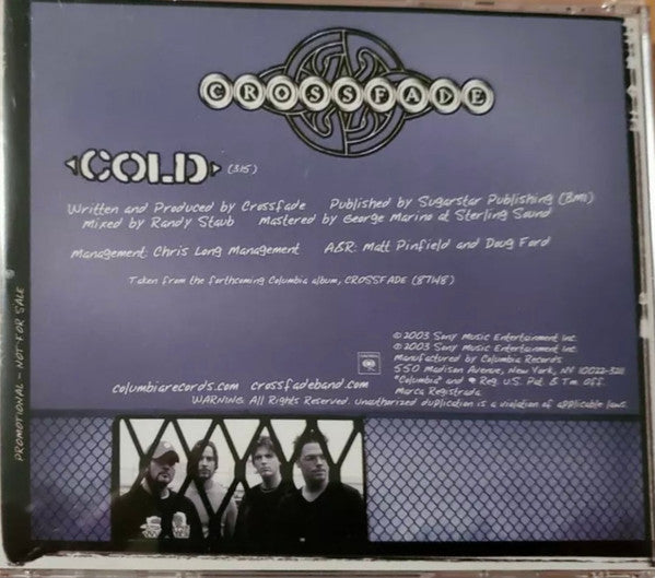 Crossfade (5) : Cold (CD, Single, Promo)