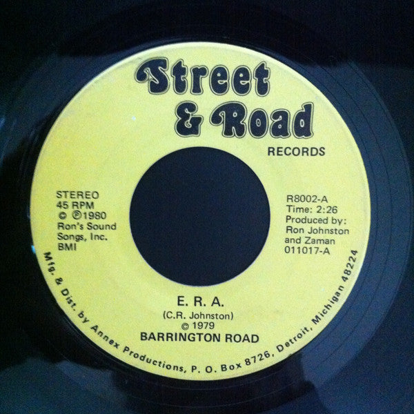 Barrington Road : E. R. A. / Milk & Honey (7", Single)