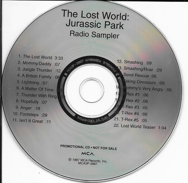 John Williams (4) : The Lost World: Jurassic Park Radio Sampler (CD, Promo, Smplr)
