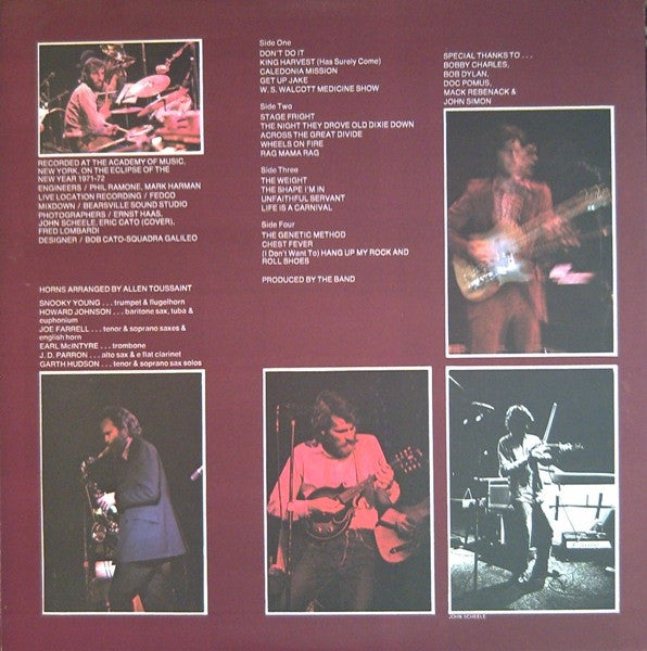 The Band : Rock Of Ages (The Band In Concert) (2xLP, Album, Los)