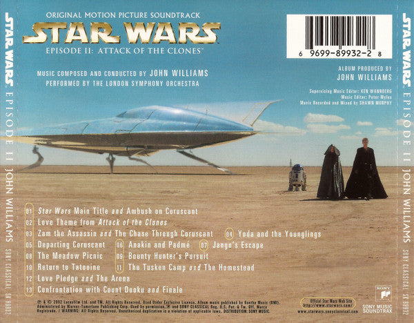 John Williams (4) : Star Wars Episode II: Attack Of The Clones (Original Motion Picture Soundtrack) (CD, Album, Ana)