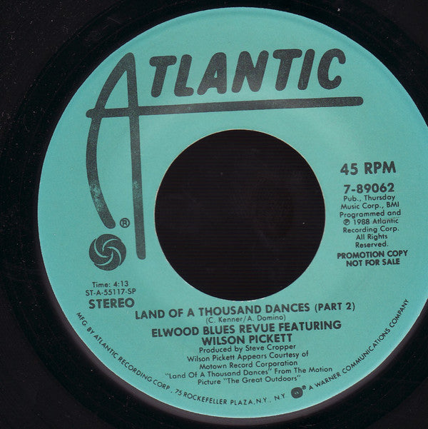 Elwood Blues Revue Featuring Wilson Pickett : Land Of A Thousand Dances (7", Single, Promo)