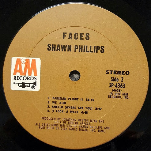 Shawn Phillips (2) : Faces (LP, Album, Pit)