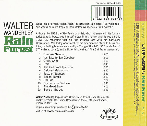 Walter Wanderley : Rain Forest (CD, Album, RE, RM, Dig)