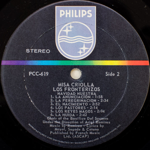 Los Fronterizos Chorus And Orchestra* : Misa Criolla (LP, Album, RE)