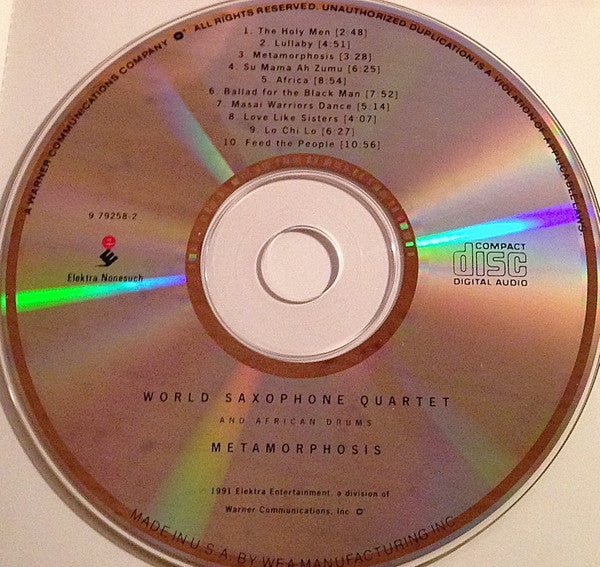 World Saxophone Quartet : Metamorphosis (CD, Album)