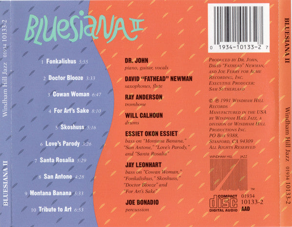 Bluesiana Triangle : Bluesiana II (CD, Album)