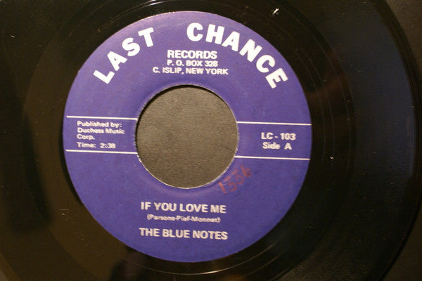 The Blue Notes (3) : If You Love Me / There's Something In Your Eyes, Eloise (7", Single, RE)