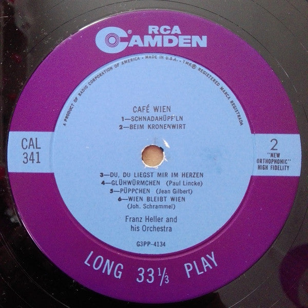 Franz Heller : Café Wien (LP, Mono)