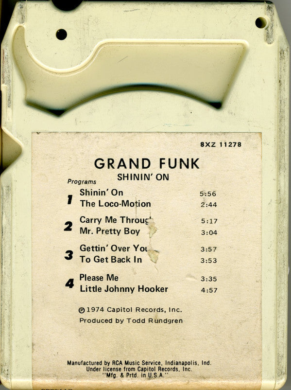 Grand Funk Railroad : Shinin' On (8-Trk, Album, Club)