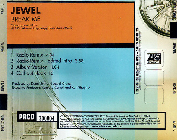 Jewel : Break Me (CD, Single, Promo)