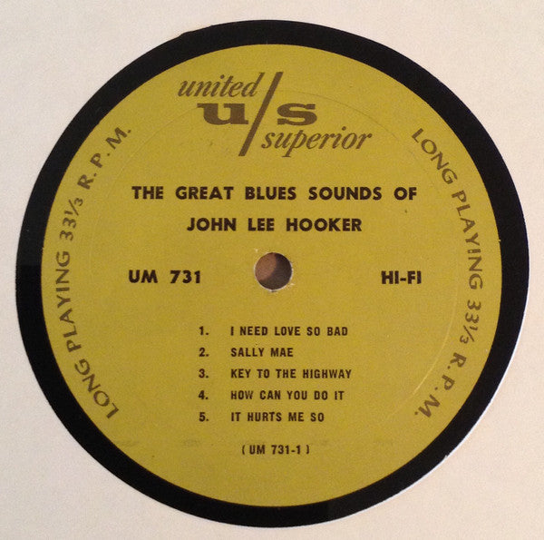 John Lee Hooker : The Great Blues Sounds Of John Lee Hooker (LP, Album, Mono, RE)