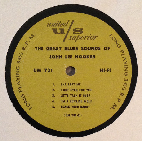 John Lee Hooker : The Great Blues Sounds Of John Lee Hooker (LP, Album, Mono, RE)