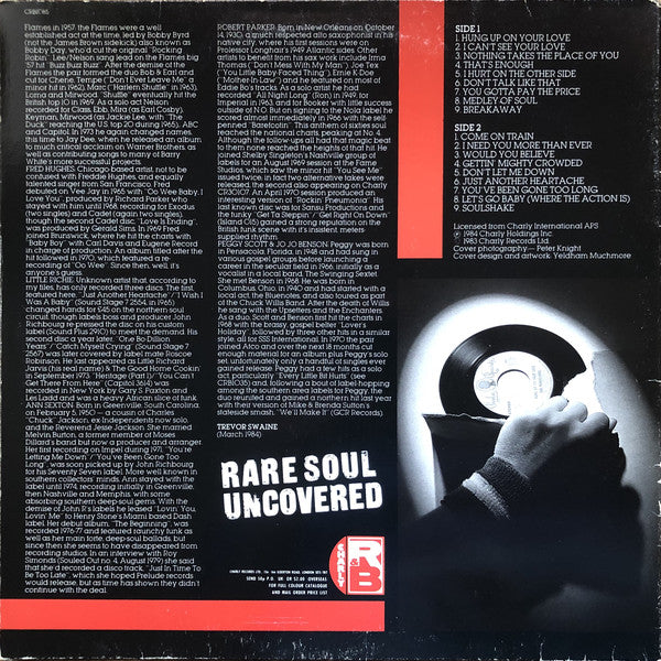 Various : Rare Soul Uncovered (18 Northern Soul Favourites) (LP, Comp)
