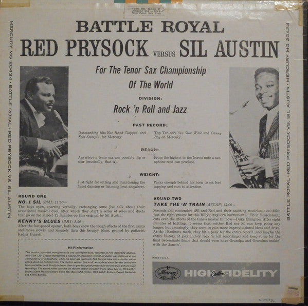 Sil Austin - Red Prysock : Battle Royal (LP, Album, Mono)