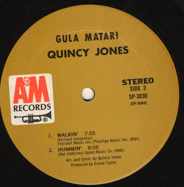 Quincy Jones : Gula Matari (LP, Album, Mon)