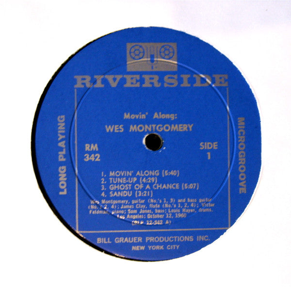 Wes Montgomery : Movin' Along (LP, Album, Mono, RE)