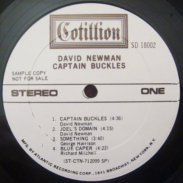 David "Fathead" Newman : Captain Buckles (LP, Album, Promo)