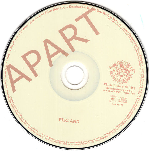 Elkland : Apart (CD, Maxi)