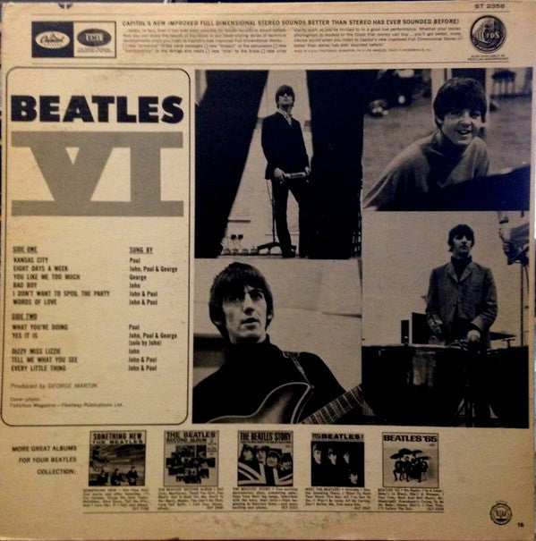 The Beatles : Beatles VI (LP, Album, RE, Jac)