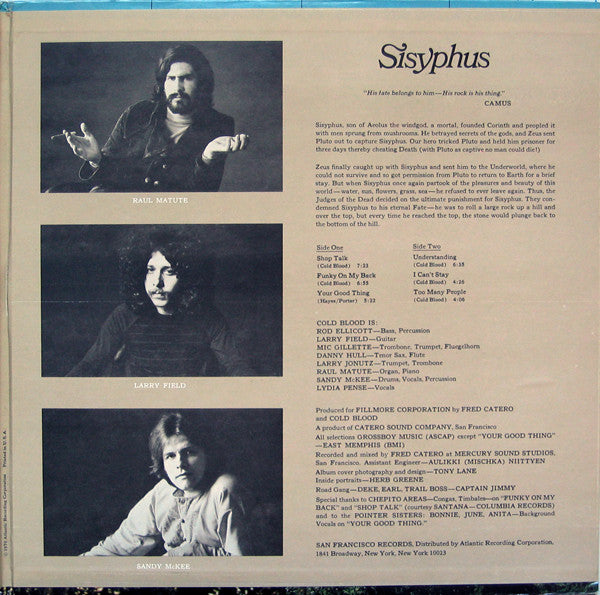 Cold Blood : Sisyphus (LP, Album, PR )