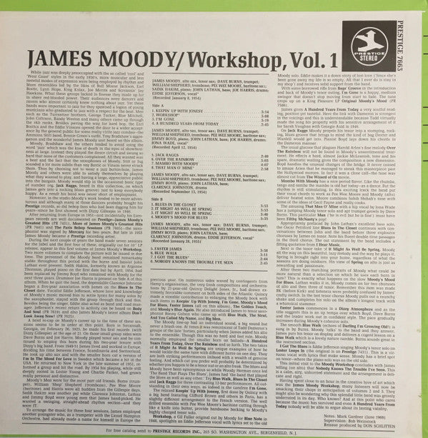 James Moody : Workshop Vol. 1 (LP, Album, Mono, RE)