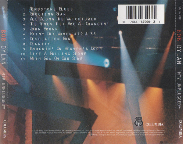 Bob Dylan : MTV Unplugged (CD, Album)