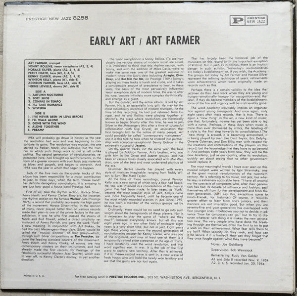 Art Farmer : Early Art (LP, Comp, Mono, RE, RM)