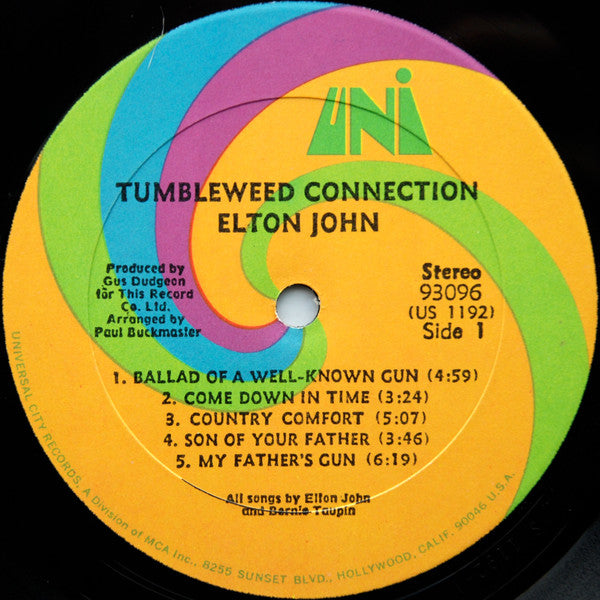 Elton John : Tumbleweed Connection (LP, Album, RE, All)