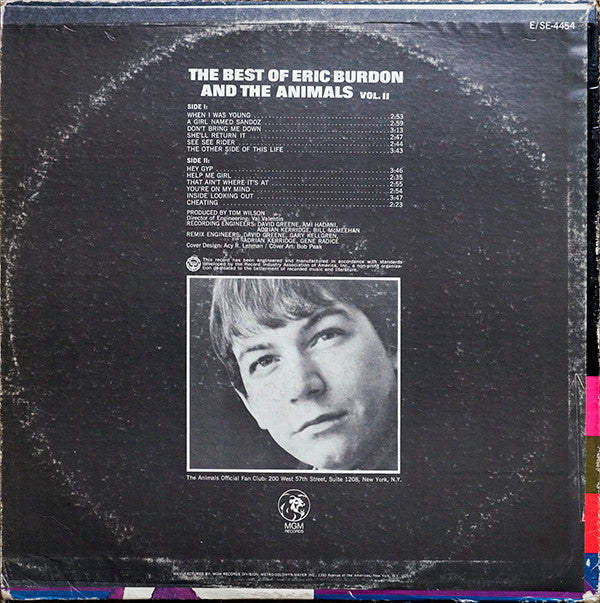 Eric Burdon & The Animals : The Best Of Eric Burdon And The Animals Vol. II (LP, Comp)