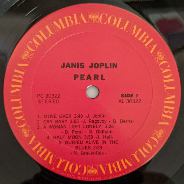 Janis Joplin : Pearl (LP, Album, RE, Bar)