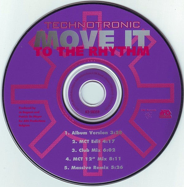 Technotronic Featuring Ya Kid K : Move It To The Rhythm (CD, Maxi)
