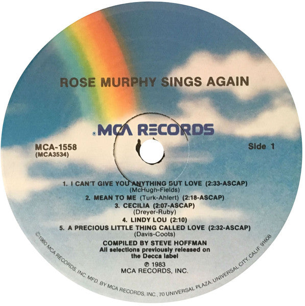 Rose Murphy : Sings Again (LP, Album)