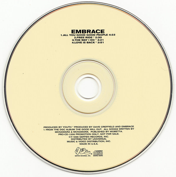 Embrace : All You Good Good People (CD, Single, Promo)