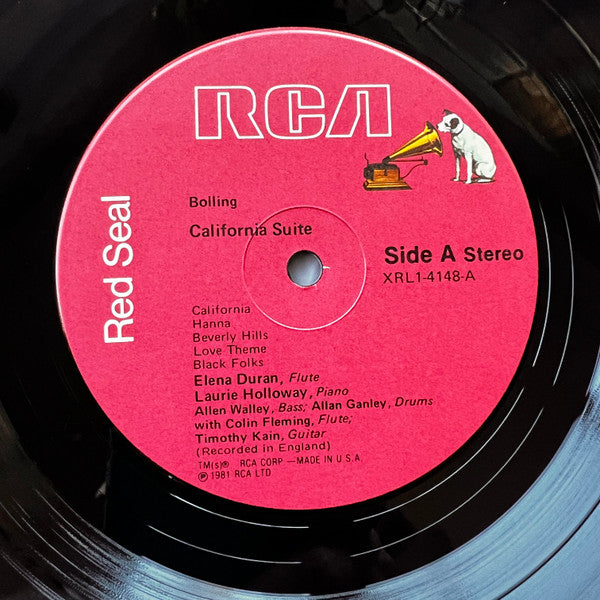 Elena Duran And The Laurie Holloway Trio : California Suite / Suite For Flute And Jazz Piano (LP, Album)