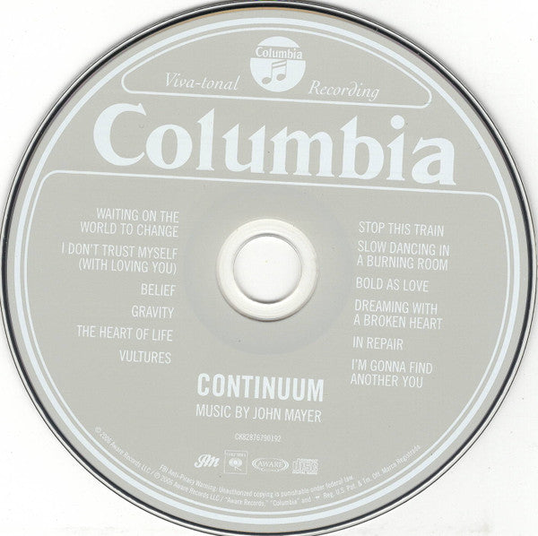 John Mayer : Continuum (CD, Album)