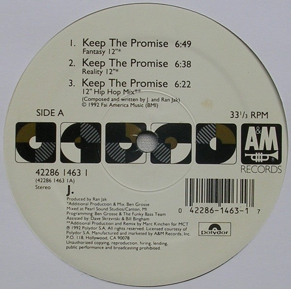 J. : Keep The Promise (12")