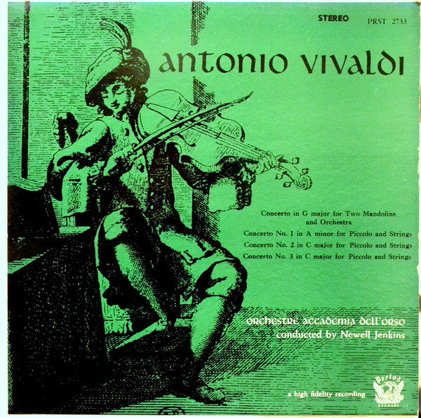 Antonio Vivaldi, Newell Jenkins, Orchestre Accademia Dell'Orso : Concerto For Two Mandolins / Concertos For Piccolo And Strings (LP)