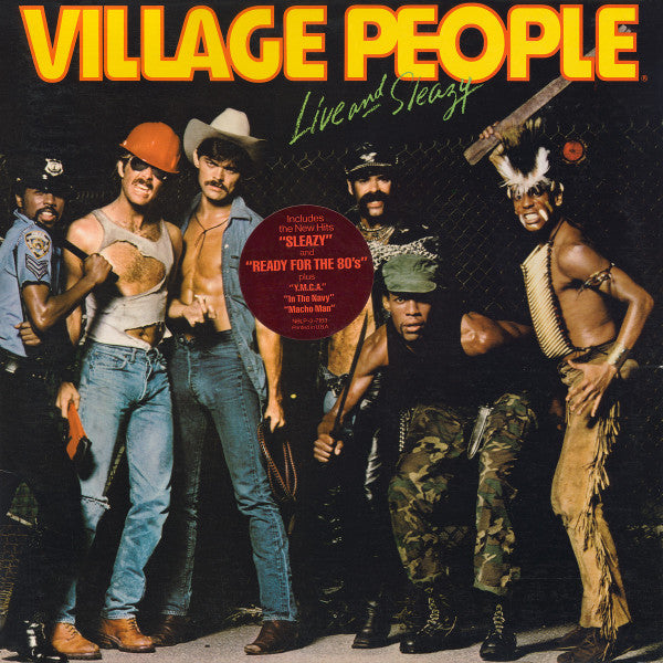 Village People : Live And Sleazy (2xLP, Album, Promo, 25,)