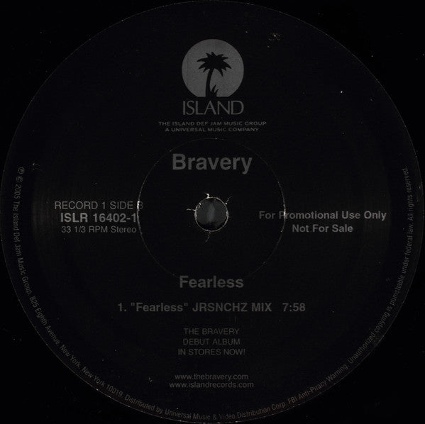 The Bravery : Fearless (Remixes) (2x12", Promo)