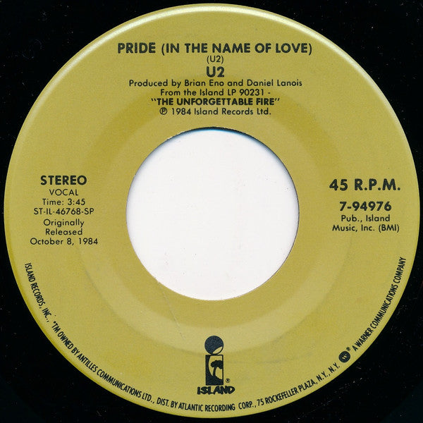 U2 : I Will Follow / Pride (In The Name Of Love) (7", RE)
