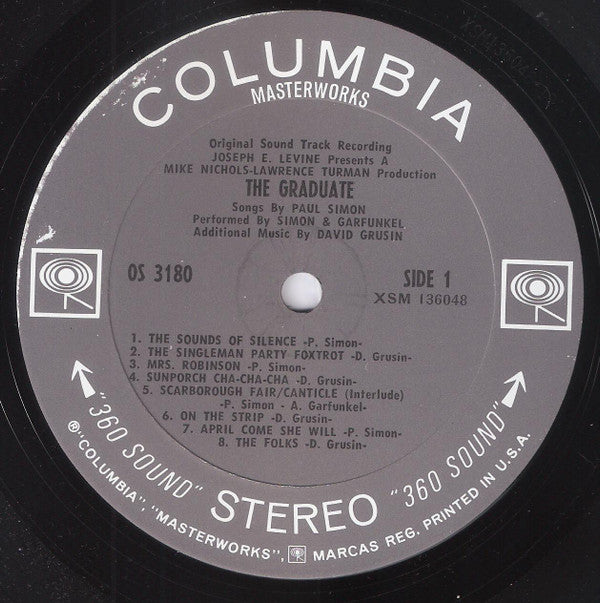 Simon & Garfunkel, Dave Grusin : The Graduate (Original Sound Track Recording) (LP, Album, Ter)