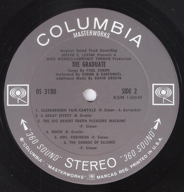 Simon & Garfunkel, Dave Grusin : The Graduate (Original Sound Track Recording) (LP, Album, Ter)