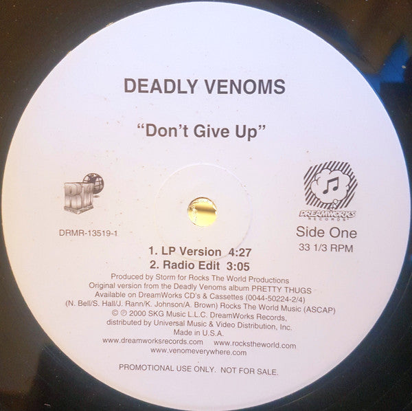 Deadly Venoms : Don't Give Up (12", Promo)