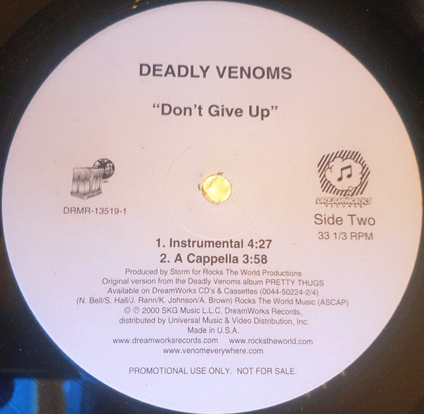 Deadly Venoms : Don't Give Up (12", Promo)