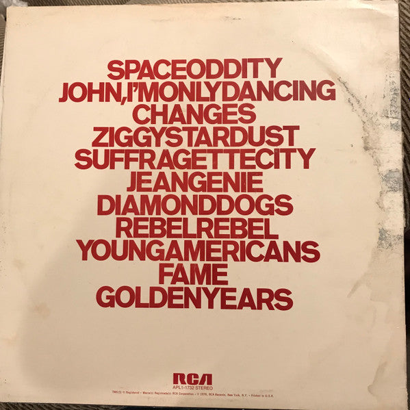 David Bowie : ChangesOneBowie (LP, Comp, RE)